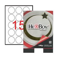 Herboy HB-1150 50mm Çap Beyaz Laser Etiket
