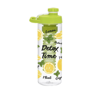 Herevin Limon Desenli 650 Ml İnfuserli Detox Suluk/matara - Vidalı Kapak