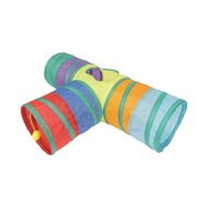 Herniks Üç Yollu T Şeklinde Katlanabilir Gökkuşağı 82 cm Kedi Tüneli