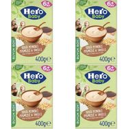 Hero Baby 4x400 gr Sütlü Peynirli Pekmezli 8 Tahıllı Kaşık Maması