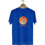 Hero Tasarım BLL1005 Lacivert 1 Mayıs Bisiklet Yaka Kısa Kollu Erkek T-shirt