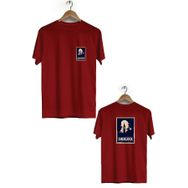 Hero Tasarım BLL1139 Bordo Sharlock Holmes Ön Arka Baskılı Bisiklet Yaka Kısa Kollu Erkek T-shirt
