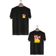 Hero Tasarım BLL1212 Alison Siyah Bisiklet Yaka Kısa Kollu Unisex T-shirt