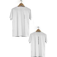 Hero Tasarım BLL1400 Beyaz İp Ön Arka Baskılı Bisiklet Yaka Kısa Kollu Erkek T-shirt
