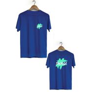 Hero Tasarım BLL1593 Lacivert Swag Ön Arka Baskılı Bisiklet Yaka Kısa Kollu Erkek T-shirt
