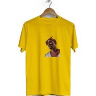 Hero Tasarım BLL1637 2Pac Bisiklet Yaka Kısa Kollu Sarı T-shirt