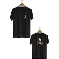 Hero Tasarım BLL167 Siyah Leyla ile Mecnun Ön Arka Baskılı Bisiklet Yaka Erkek T-shirt