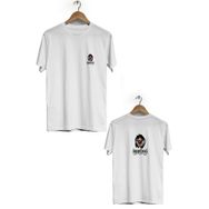 Hero Tasarım BLL1688 Beyaz Snoop Dogg Ön Arka Baskılı Erkek T-shirt