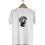 Hero Tasarım BLL1692 2Pac Bisiklet Yaka Kısa Kollu Beyaz T-shirt