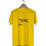 Hero Tasarım BLL1698 2Pac Bisiklet Yaka Kısa Kollu Sarı T-shirt