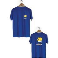 Hero Tasarım BLL1717 Lacivert Sunger Bob Ön Arka Baskılı Erkek T-shirt