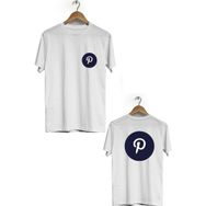 Hero Tasarım BLL1755 Beyaz Pinterest Ön Arka Baskılı Erkek T-shirt
