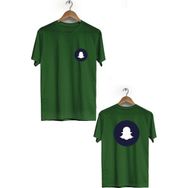 Hero Tasarım BLL1761 Haki Twitter Ön Arka Baskılı Erkek T-shirt