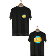 Hero Tasarım BLL1774 Siyah Youtube Ön Arka Erkek T-shirt