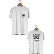 Hero Tasarım BLL1786 Beyaz Game Room Ön Arka Baskılı Bisiklet Yaka Kısa Kollu Erkek T-shirt