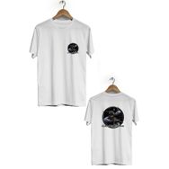 Hero Tasarım BLL1809 Beyaz Counter Strike Ön Arka Baskılı Bisiklet Yaka Erkek T-shirt