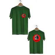 Hero Tasarım BLL1815 Haki Pubg Ön Arka Baskılı Bisiklet Yaka Erkek T-shirt