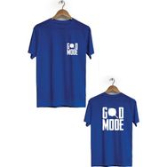 Hero Tasarım BLL1816 Lacivert Good Mode Ön Arka Baskılı Bisiklet Yaka Kısa Kollu Erkek T-shirt