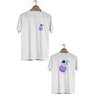 Hero Tasarım BLL1845 Beyaz World Flag Ön Arka Baskılı Erkek T-shirt
