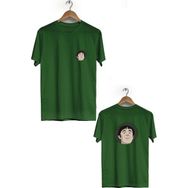 Hero Tasarım BLL187 Haki Halit Akçatepe Ön Arka Baskılı Bisiklet Yaka Kısa Kollu Erkek T-shirt