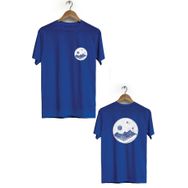 Hero Tasarım BLL1904 Lacivert Mars Ön Arka Baskılı Bisiklet Yaka Erkek T-shirt