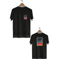 Hero Tasarım BLL1906 Siyah To The Stars Ön Arka Baskılı Erkek T-shirt