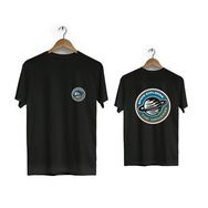 Hero Tasarım BLL1909 Siyah The Universe Ön Arka Baskılı Erkek T-shirt