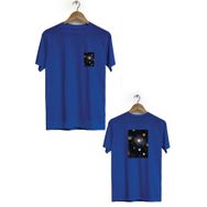 Hero Tasarım BLL1943 Lacivert Uzay Ön Arka Baskılı Erkek T-shirt