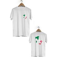 Hero Tasarım BLL2145 Beyaz İtalya Ön Arka Baskılı Bisiklet Yaka Kısa Kollu Erkek T-shirt