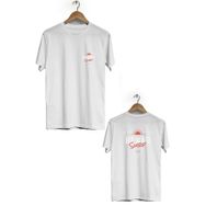 Hero Tasarım BLL2294 Beyaz Hawaii Ön Arka Baskılı Bisiklet Yaka Erkek T-shirt