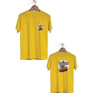 Hero Tasarım BLL2312 Sarı İstanbul Taksim Ön Arka Baskılı Bisiklet Yaka Kısa Kollu Erkek T-shirt