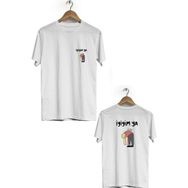 Hero Tasarım BLL2347 Beyaz İyiyim Ya Ön Arka Baskılı Bisiklet Yaka Kısa Kollu Erkek T-shirt