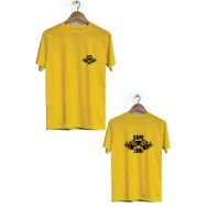 Hero Tasarım BLL2520 Sarı Game Zone Ön Arka Baskılı Bisiklet Yaka Kısa Kollu Erkek T-shirt