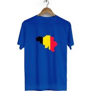 Hero Tasarım BLL2854 Almanya Bayrağı Lacivert Bisiklet Yaka Kısa Kollu Unisex T-shirt
