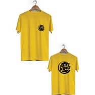 Hero Tasarım BLL2918 Sarı Drift King Ön Arka Baskılı Bisiklet Yaka Kısa Kollu Erkek T-shirt