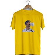 Hero Tasarım BLL3009 2Pac Bisiklet Yaka Kısa Kollu Sarı T-shirt