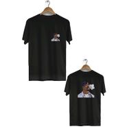Hero Tasarım BLL3009 2Pac Bisiklet Yaka Kısa Kollu Siyah T-shirt