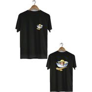 Hero Tasarım BLL3160 Siyah Naruto Ön Arka Baskılı Bisiklet Yaka Kısa Kollu Erkek T-shirt