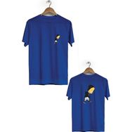 Hero Tasarım BLL3163 Lacivert Simpson Ön Arka Baskılı Bisiklet Yaka Kısa Kollu Erkek T-shirt