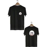 Hero Tasarım BLL3168 Siyah Jiraiya Naruto Ön Arka Baskılı Bisiklet Yaka Kısa Kollu Erkek T-shirt