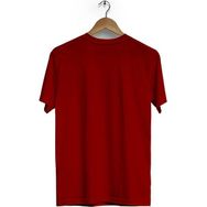 Hero Tasarım BLL3315 Bordo Fred Çakmaktaş Ön Arka Baskılı Bisiklet Yaka Kısa Kollu Erkek T-shirt
