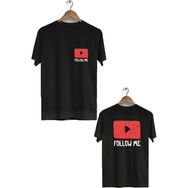 Hero Tasarım BLL478 Siyah Follow Me Ön Arka Baskılı Bisiklet Yaka Kısa Kollu Erkek T-shirt