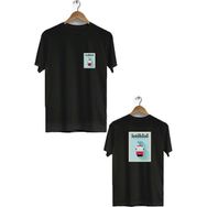 Hero Tasarım BLL510 Siyah İstiklal Caddesi Ön Arka Baskılı Bisiklet Yaka Kısa Kollu Erkek T-shirt