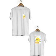 Hero Tasarım BLL519 Beyaz İtalya Ön Arka Baskılı Bisiklet Yaka Kısa Kollu Erkek T-shirt