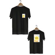 Hero Tasarım BLL519 Siyah İtalya Ön Arka Baskılı Bisiklet Yaka Kısa Kollu Erkek T-shirt