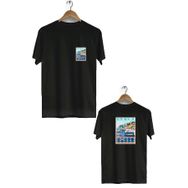 Hero Tasarım BLL533 Siyah İtalya Ön Arka Baskılı Bisiklet Yaka Kısa Kollu Erkek T-shirt