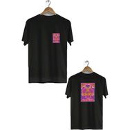 Hero Tasarım BLL585 Siyah Göz Ön Arka Baskılı Bisiklet Yaka Kısa Kollu Erkek T-shirt