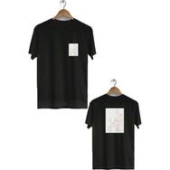 Hero Tasarım BLL622 Siyah Lale Ön Arka Baskılı Bisiklet Yaka Erkek T-shirt