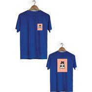Hero Tasarım BLL672 Lacivert Kuru Kafa Ön Arka Baskılı Bisiklet Yaka Kısa Kollu Erkek T-shirt
