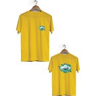 Hero Tasarım BLL696 Sarı Hicri Takvim Ön Arka Baskılı Bisiklet Yaka Erkek T-shirt